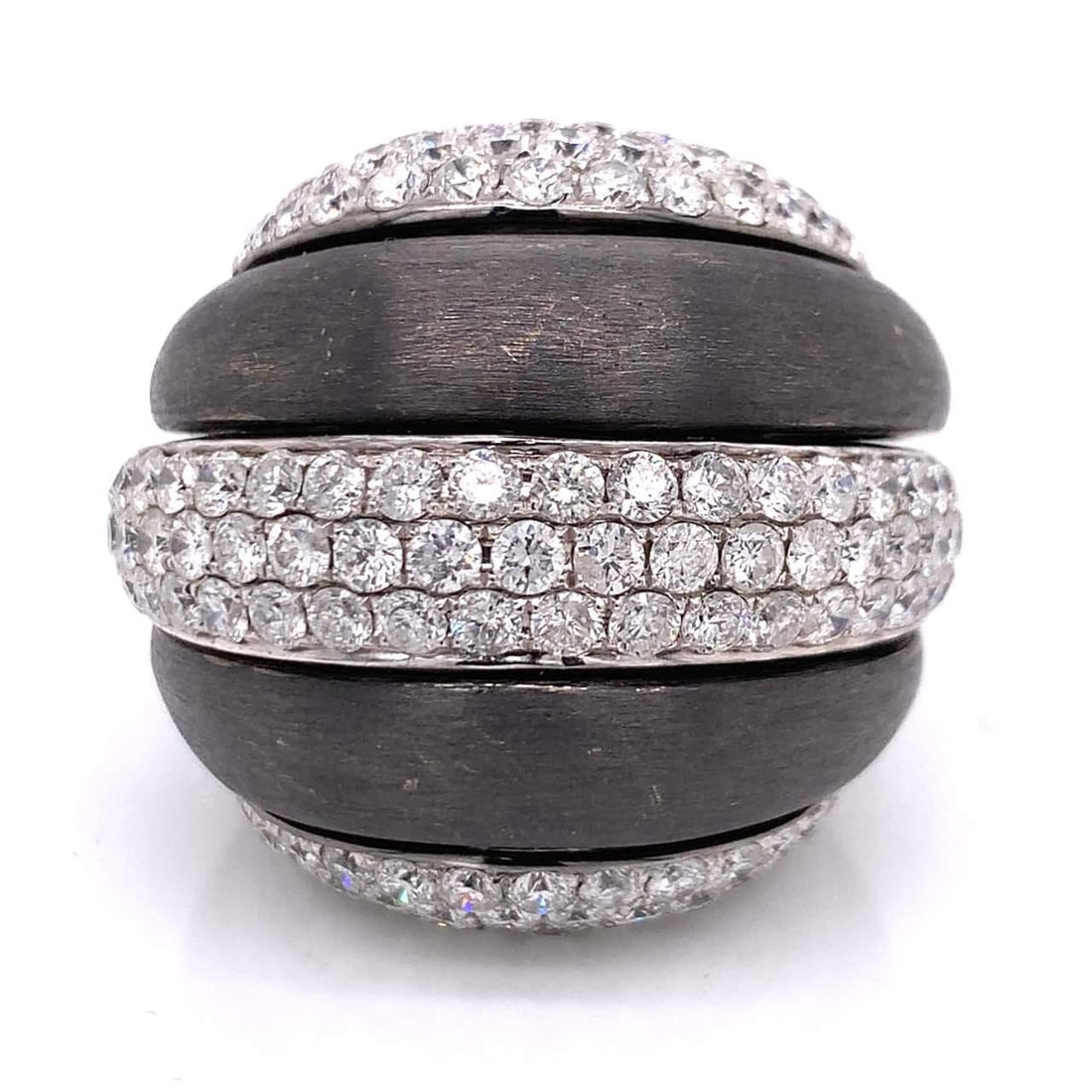 14k White Gold 7.79 Ct Diamond Cocktail Ring E-G VS1-SI2 (1 of 6)
