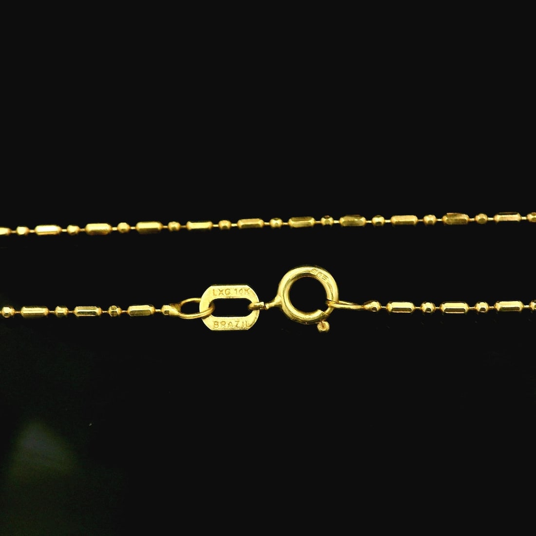 14k Yellow Gold Pearl Diamond Pendant Necklace 18" Chain - 8
