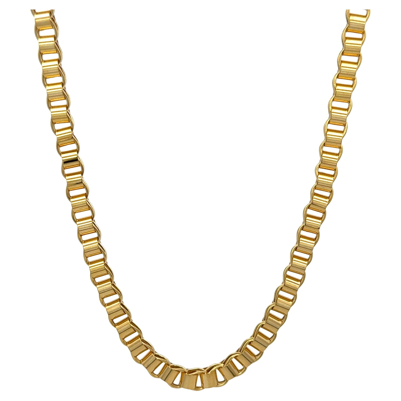 14K Yellow Gold Interlocking Tube Link Necklace 18in by Harbor Diamonds: 14K Yellow Gold Interlocking Tube Link Necklace 18in by Harbor Diamonds This exquisite 14 Karat Yellow Gold Interlocking Tube Link Necklace features a contemporary design with interlocking tube links,