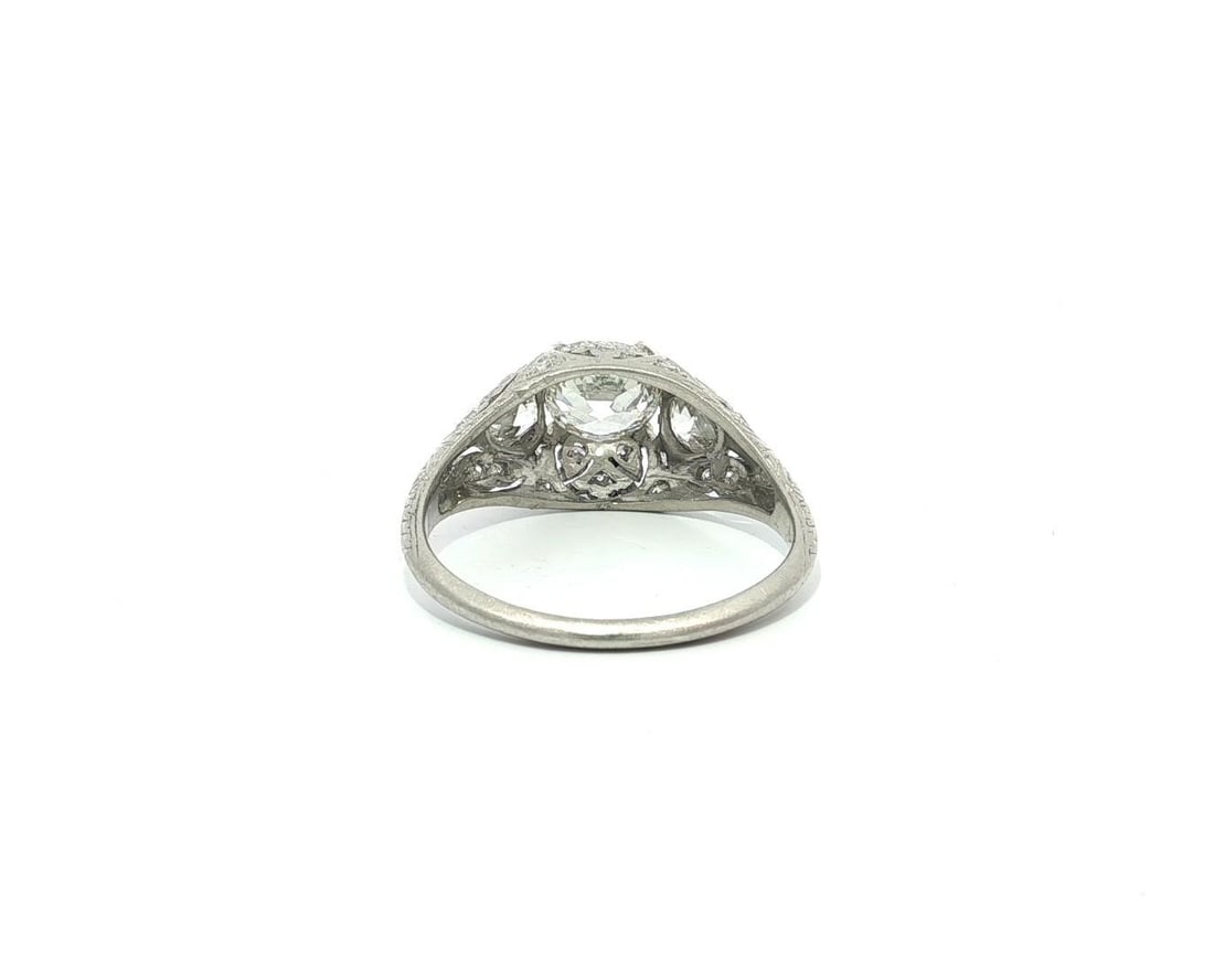 Antique Art Deco Platinum GIA Certified 1.76ctw Diamond Solitaire Ring - 8