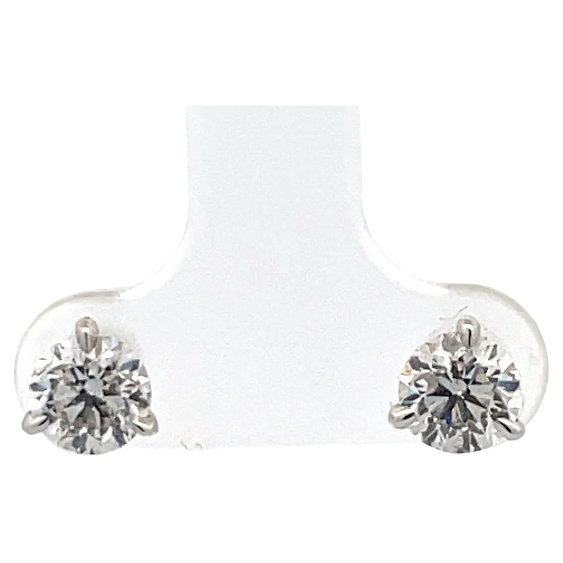 Harbor Diamonds 1.40ct Round Diamond Studs 18k White Gold Champagne Setting: Harbor Diamonds 1.40ct Round Diamond Studs 18k White Gold Champagne Setting Enhance your elegance with these stunning diamond stud earrings, featuring a total weight of 1.40 carats in a contemporary