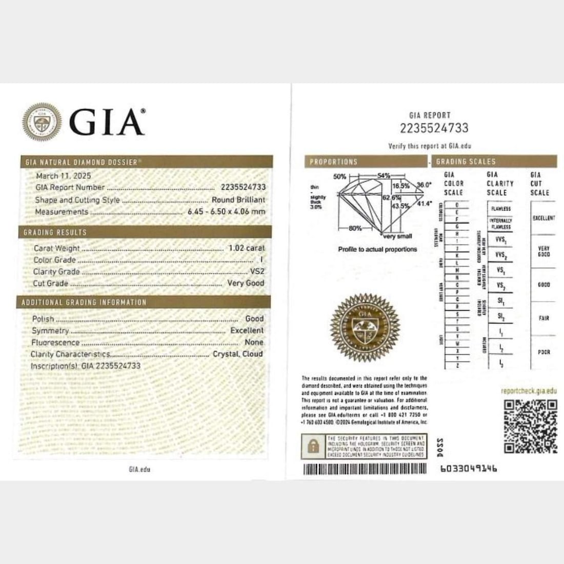 14K White Gold GIA Certified 2.06 Ct Diamond Stud Earrings - 4