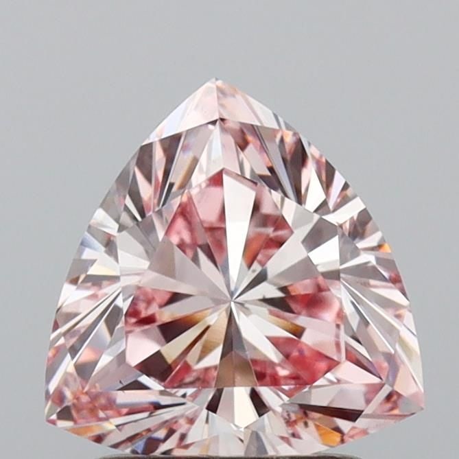 Loose Diamond - TRIANGULAR 1.52ct Fancy Intense Pink VS1: Loose Diamond - TRIANGULAR 1.52ct Fancy Intense Pink VS1 Source: This is a real non-mined Diamond that has been grown in a lab Shape: TRIANGULAR Carats: 1.52 Color: Fancy Intense Pink Certification: I
