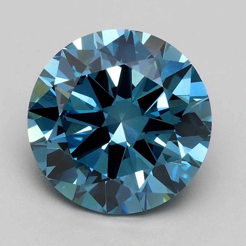 Loose Diamond - ROUND 2.2ct Fancy Vivid Blue VVS2: Loose Diamond - ROUND 2.2ct Fancy Vivid Blue VVS2 Source: This is a real non-mined Diamond that has been grown in a lab Shape: ROUND Carats: 2.2 Color: Fancy Vivid Blue Certification: IGI Video:
