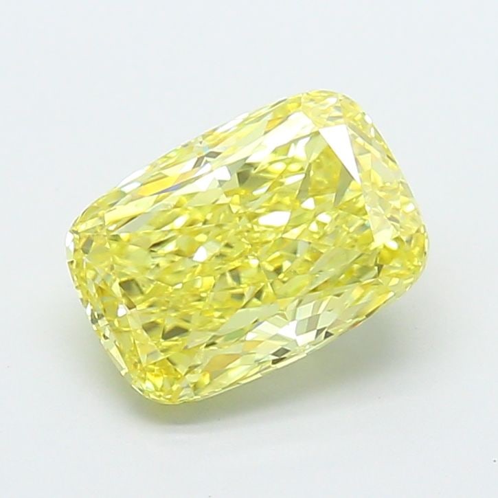Loose Diamond - CUSHION MODIFIED 2.51ct Fancy Vivid Yellow VS1: Loose Diamond - CUSHION MODIFIED 2.51ct Fancy Vivid Yellow VS1 Source: This is a real non-mined Diamond that has been grown in a lab Shape: CUSHION MODIFIED Carats: 2.51 Color: Fancy Vivid Yellow Cert