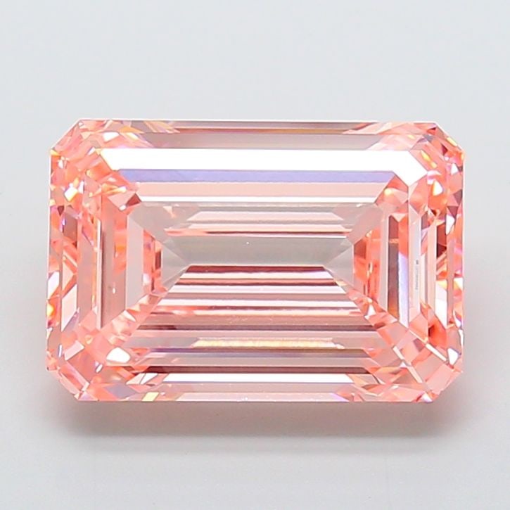 Loose Diamond - EMERALD 15.03ct Fancy Vivid Pink VVS2: Loose Diamond - EMERALD 15.03ct Fancy Vivid Pink VVS2 Source: This is a real non-mined Diamond that has been grown in a lab Shape: EMERALD Carats: 15.03 Color: Fancy Vivid Pink Certification: IGI Vide