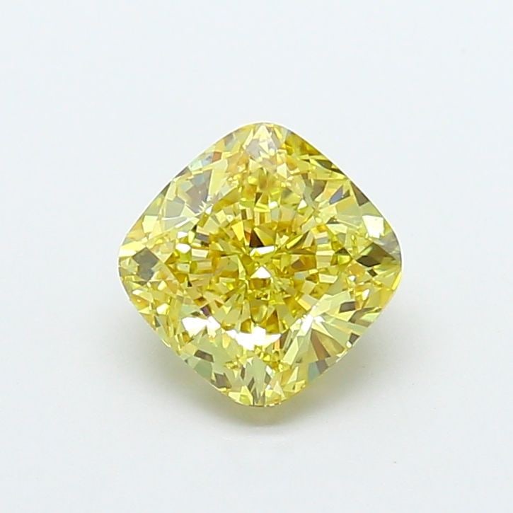Loose Diamond - CUSHION MODIFIED 2.0ct Fancy Intense Yellow VS2: Loose Diamond - CUSHION MODIFIED 2.0ct Fancy Intense Yellow VS2 Source: This is a real non-mined Diamond that has been grown in a lab Shape: CUSHION MODIFIED Carats: 2.0 Color: Fancy Intense Yellow Ce