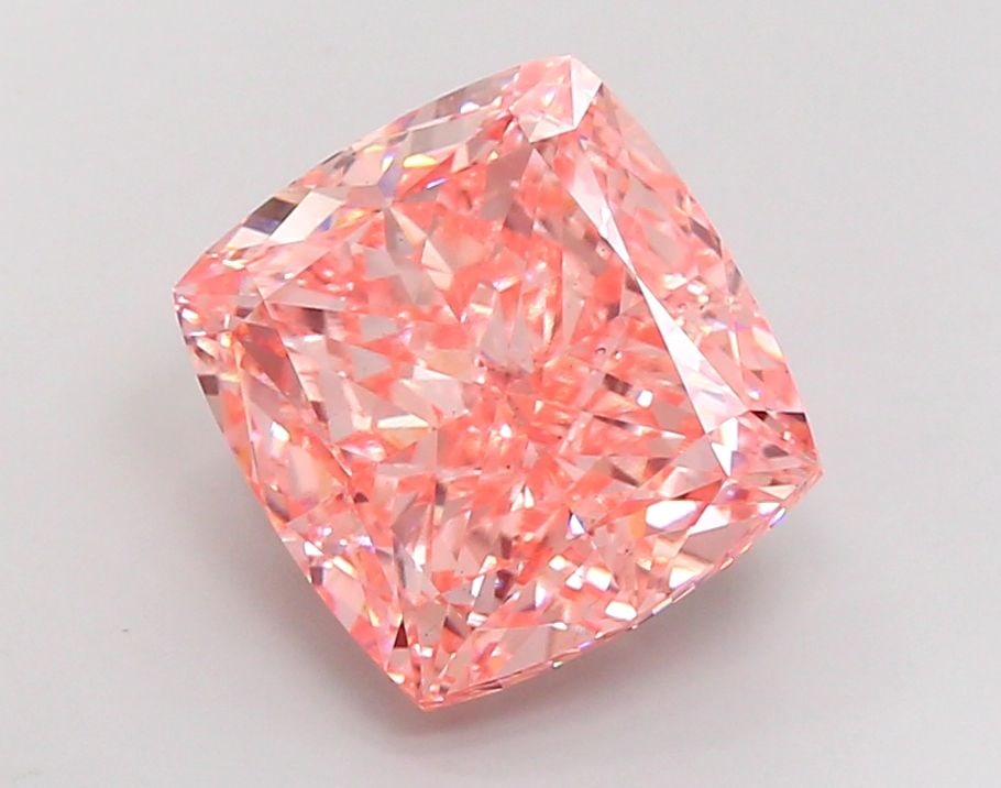 Loose Diamond - CUSHION MODIFIED 13.06ct Fancy Vivid Pink VS2: Loose Diamond - CUSHION MODIFIED 13.06ct Fancy Vivid Pink VS2 Source: This is a real non-mined Diamond that has been grown in a lab Shape: CUSHION MODIFIED Carats: 13.06 Color: Fancy Vivid Pink Certif