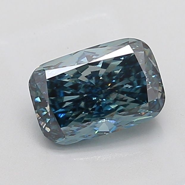 Loose Diamond - CUSHION MODIFIED 2.02ct Fancy Vivid Greenish Blue VS1: Loose Diamond - CUSHION MODIFIED 2.02ct Fancy Vivid Greenish Blue VS1 Source: This is a real non-mined Diamond that has been grown in a lab Shape: CUSHION MODIFIED Carats: 2.02 Color: Fancy Vivid Gree