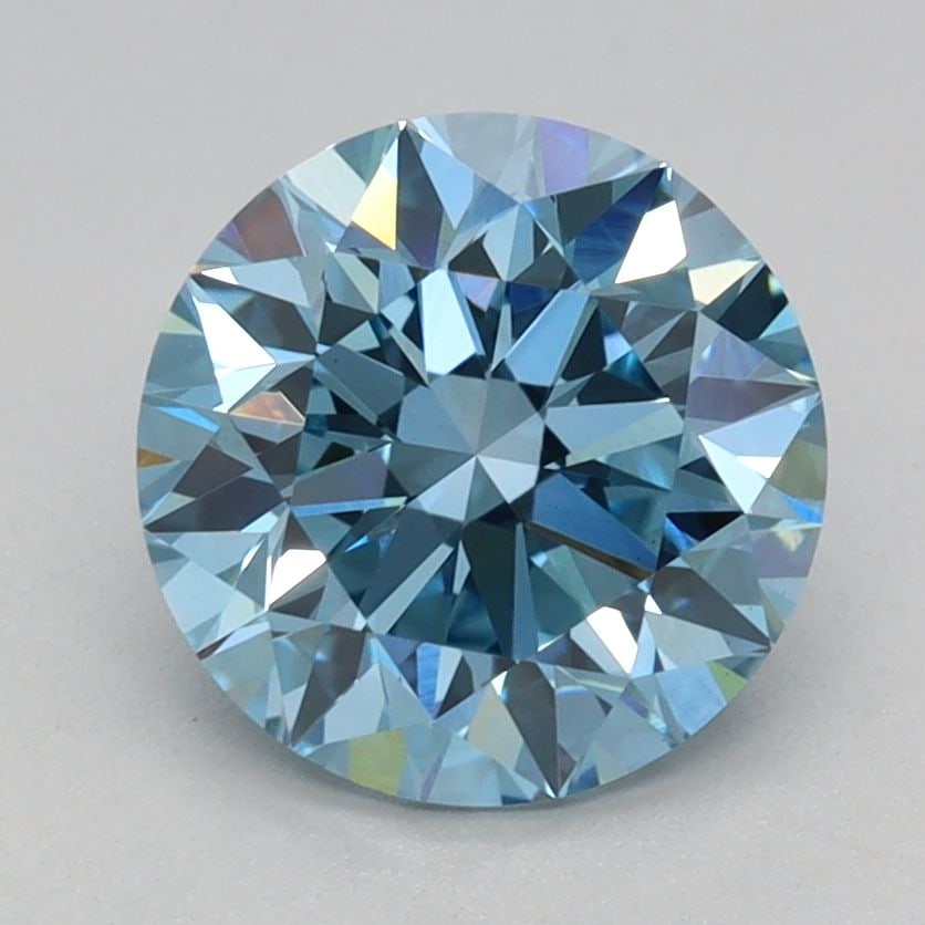 Loose Diamond - ROUND 1.58ct Fancy Vivid Blue VS1: Loose Diamond - ROUND 1.58ct Fancy Vivid Blue VS1 Source: This is a real non-mined Diamond that has been grown in a lab Shape: ROUND Carats: 1.58 Color: Fancy Vivid Blue Certification: IGI Video: