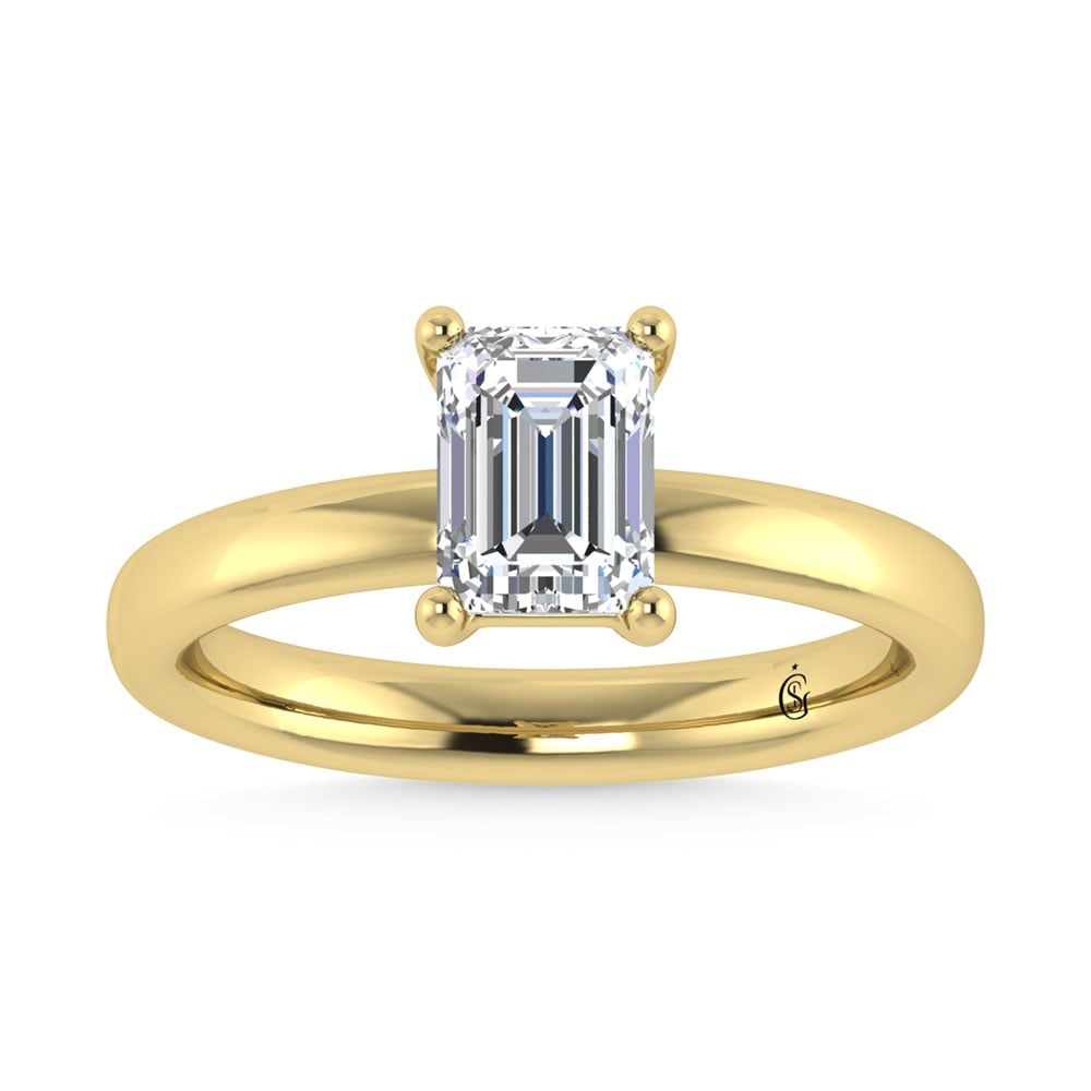 14K Yellow Gold Lab Grown Diamond 1 1/2 Ct.Tw. IGI Certified Emerald Shape Solitaire (Available from (1 of 4)