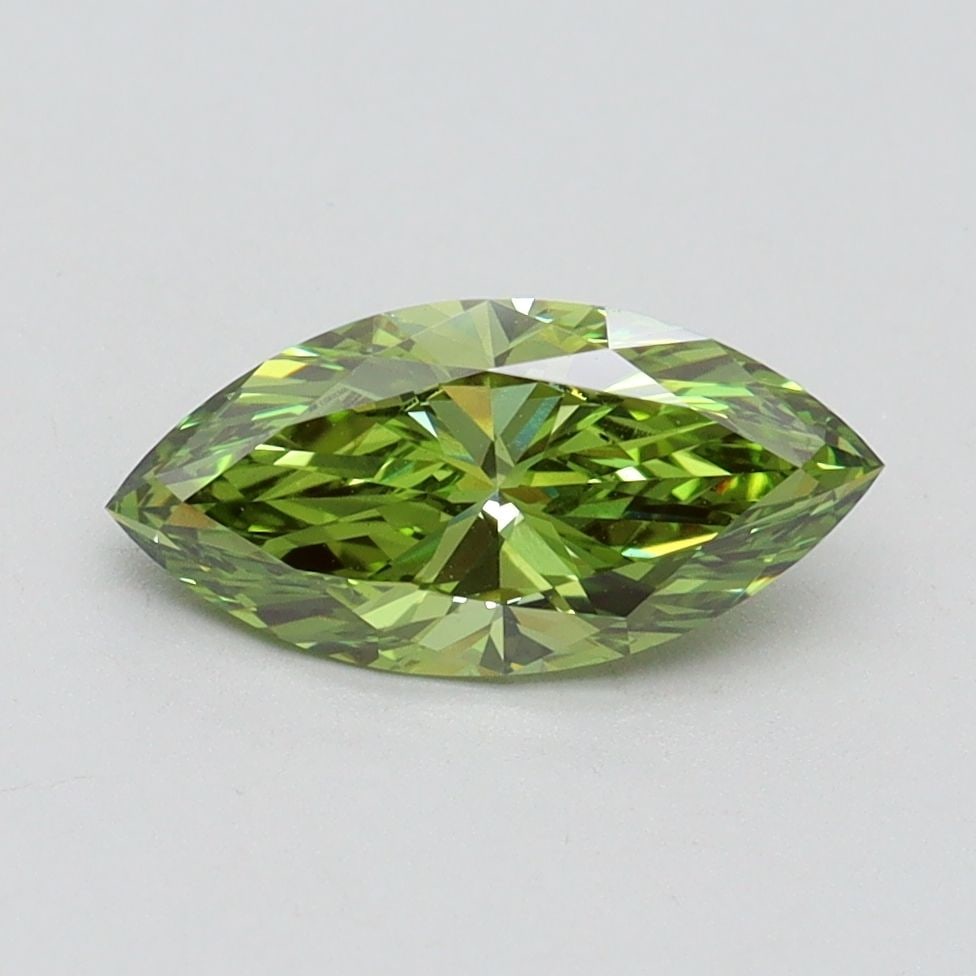 Loose Diamond - MARQUISE 1.0ct Fancy Vivid Green VVS2: Loose Diamond - MARQUISE 1.0ct Fancy Vivid Green VVS2 Source: This is a real non-mined Diamond that has been grown in a lab Shape: MARQUISE Carats: 1.0 Color: Fancy Vivid Green Certification: IGI Vide