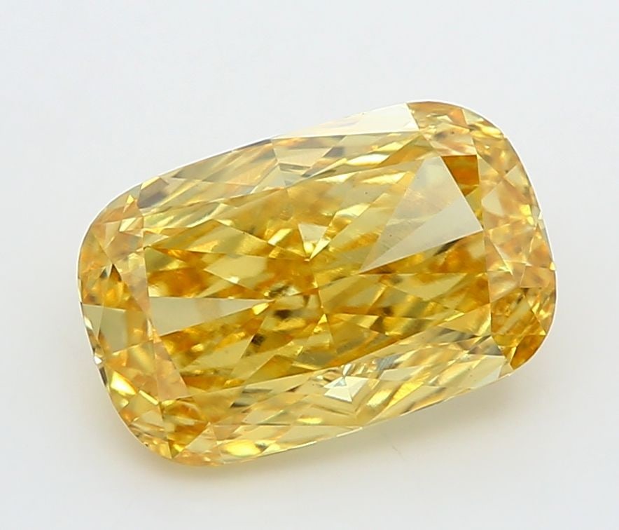 Loose Diamond - CUSHION BRILLIANT 2.5ct Fancy Vivid Yellow VS1: Loose Diamond - CUSHION BRILLIANT 2.5ct Fancy Vivid Yellow VS1 Source: This is a real non-mined Diamond that has been grown in a lab Shape: CUSHION BRILLIANT Carats: 2.5 Color: Fancy Vivid Yellow Cert