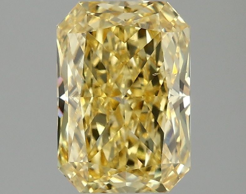Loose Diamond - RADIANT 2.09ct Fancy Vivid Yellow VS2: Loose Diamond - RADIANT 2.09ct Fancy Vivid Yellow VS2 Source: This is a real non-mined Diamond that has been grown in a lab Shape: RADIANT Carats: 2.09 Color: Fancy Vivid Yellow Certification: IGI Vid