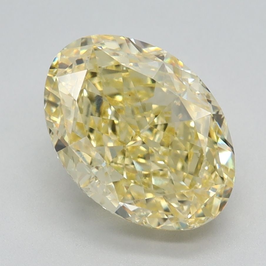 Loose Diamond - OVAL 2.32ct Fancy Intense Yellow VS1: Loose Diamond - OVAL 2.32ct Fancy Intense Yellow VS1 Source: This is a real non-mined Diamond that has been grown in a lab Shape: OVAL Carats: 2.32 Color: Fancy Intense Yellow Certification: IGI Video