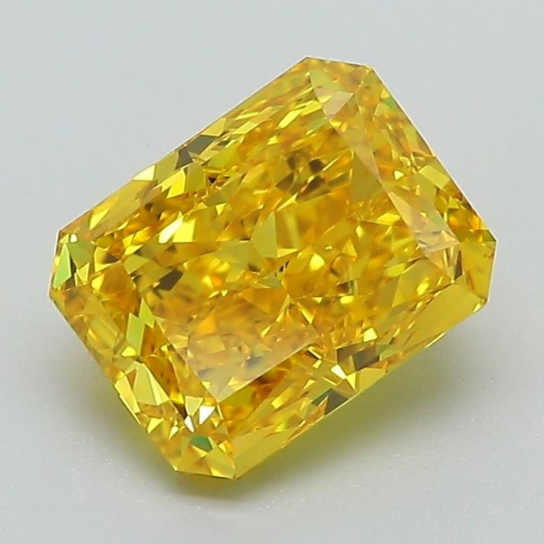 Loose Diamond - RADIANT 2.13ct Fancy Vivid Yellow VS2: Loose Diamond - RADIANT 2.13ct Fancy Vivid Yellow VS2 Source: This is a real non-mined Diamond that has been grown in a lab Shape: RADIANT Carats: 2.13 Color: Fancy Vivid Yellow Certification: IGI Vid