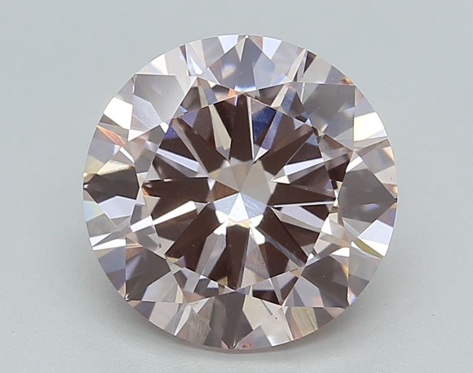 Loose Diamond - ROUND 3.02ct Light Brownish Pink VS1: Loose Diamond - ROUND 3.02ct Light Brownish Pink VS1 Source: This is a real non-mined Diamond that has been grown in a lab Shape: ROUND Carats: 3.02 Color: Light Brownish Pink Certification: IGI Video