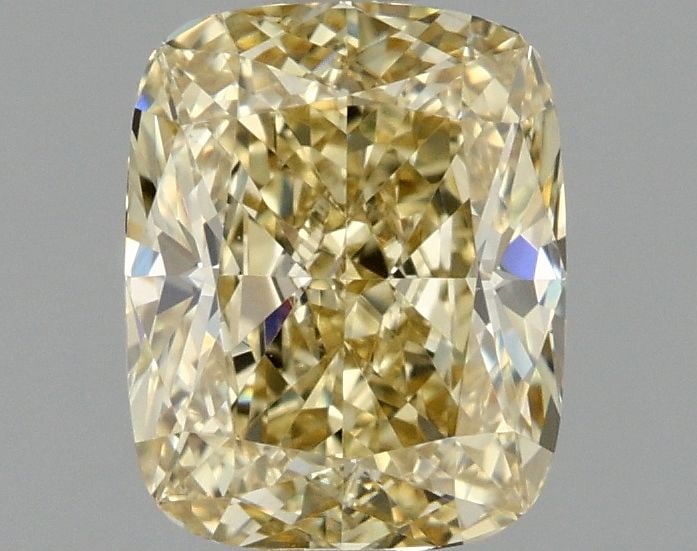 Loose Diamond - CUSHION MODIFIED 1.1ct Fancy Yellow VVS2: Loose Diamond - CUSHION MODIFIED 1.1ct Fancy Yellow VVS2 Source: This is a real non-mined Diamond that has been grown in a lab Shape: CUSHION MODIFIED Carats: 1.1 Color: Fancy Yellow Certification: IG