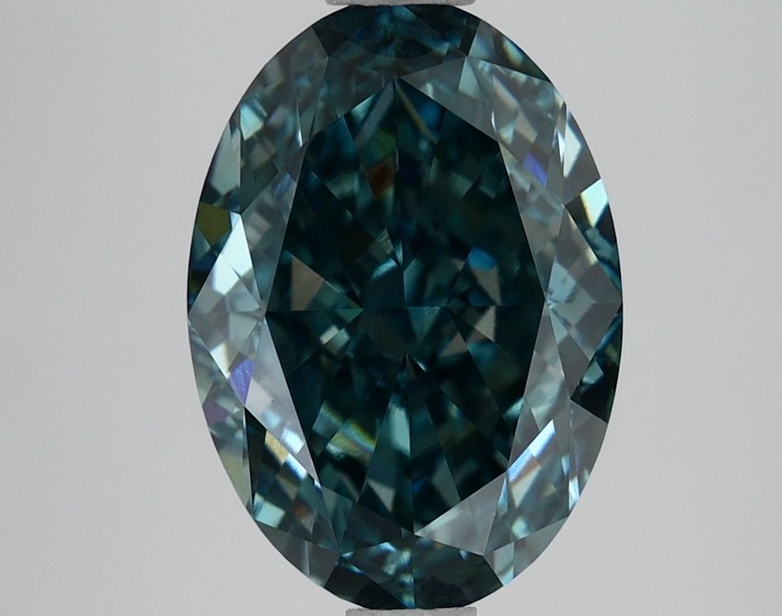 Loose Diamond - OVAL 2.78ct Fancy Vivid Blue Green VS1 (1 of 1)