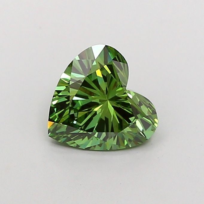 Loose Diamond - HEART 1.31ct Fancy Vivid Green VS1: Loose Diamond - HEART 1.31ct Fancy Vivid Green VS1 Source: This is a real non-mined Diamond that has been grown in a lab Shape: HEART Carats: 1.31 Color: Fancy Vivid Green Certification: IGI Video: