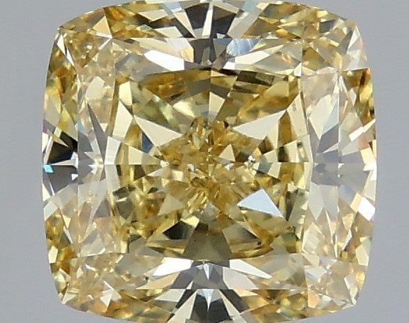 Loose Diamond - CUSHION MODIFIED 3.09ct Fancy Yellow VS1: Loose Diamond - CUSHION MODIFIED 3.09ct Fancy Yellow VS1 Source: This is a real non-mined Diamond that has been grown in a lab Shape: CUSHION MODIFIED Carats: 3.09 Color: Fancy Yellow Certification: I