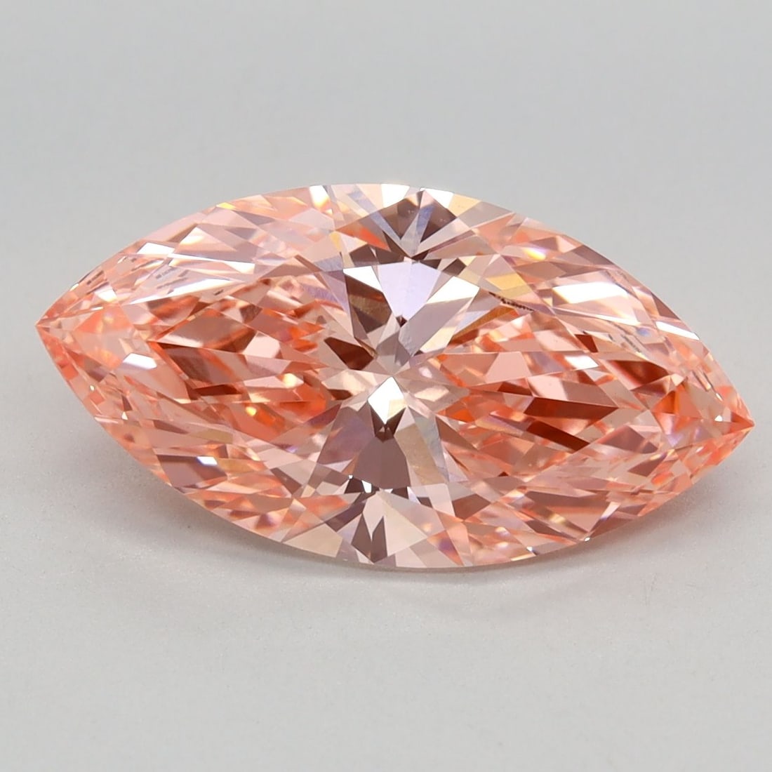 Loose Diamond - MARQUISE 2.59ct Fancy Vivid Pink VVS2: Loose Diamond - MARQUISE 2.59ct Fancy Vivid Pink VVS2 Source: This is a real non-mined Diamond that has been grown in a lab Shape: MARQUISE Carats: 2.59 Color: Fancy Vivid Pink Certification: IGI Vide