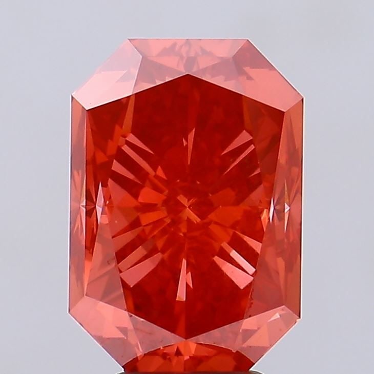 Loose Diamond - RADIANT 5.54ct Fancy Vivid Red VS1: Loose Diamond - RADIANT 5.54ct Fancy Vivid Red VS1 Source: This is a real non-mined Diamond that has been grown in a lab Shape: RADIANT Carats: 5.54 Color: Fancy Vivid Red Certification: IGI Video: