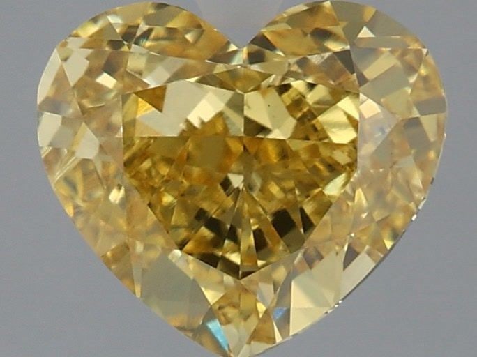 Loose Diamond - HEART 2.01ct Fancy Vivid Yellow VS1: Loose Diamond - HEART 2.01ct Fancy Vivid Yellow VS1 Source: This is a real non-mined Diamond that has been grown in a lab Shape: HEART Carats: 2.01 Color: Fancy Vivid Yellow Certification: IGI Video: