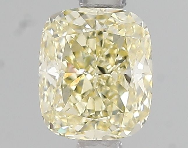 Loose Diamond - CUSHION MODIFIED 1.03ct Fancy Light Yellow VS2: Loose Diamond - CUSHION MODIFIED 1.03ct Fancy Light Yellow VS2 Source: This is a real non-mined Diamond that has been grown in a lab Shape: CUSHION MODIFIED Carats: 1.03 Color: Fancy Light Yellow Cert