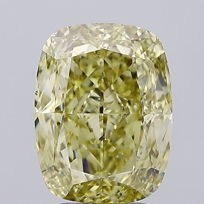 Loose Diamond - CUSHION MODIFIED 4.05ct Fancy Intense Gray Yellow VS1: Loose Diamond - CUSHION MODIFIED 4.05ct Fancy Intense Gray Yellow VS1 Source: This is a real non-mined Diamond that has been grown in a lab Shape: CUSHION MODIFIED Carats: 4.05 Color: Fancy Intense