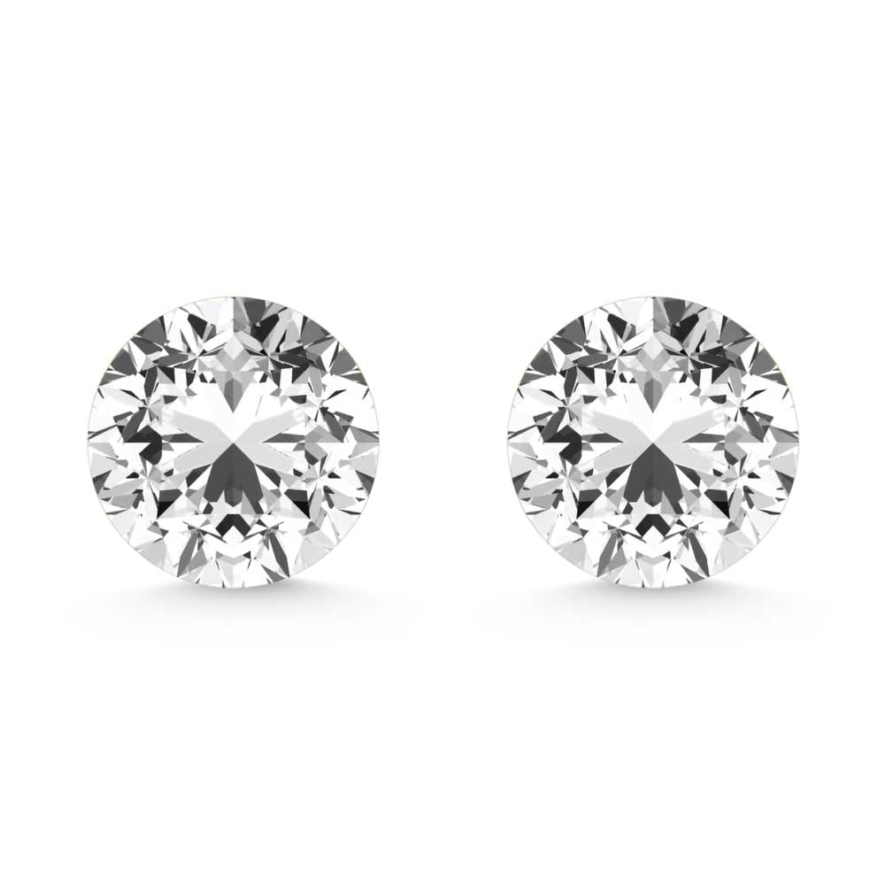 14K White Gold 1 Ct.Tw. Lab Grown Diamond Stud Earrings: 14K White Gold 1 Ct.Tw. Lab Grown Diamond Stud Earrings Expertly crafted in 14K white gold, these classic diamond studs display lab-grown diamonds totaling 1 Ct.Tw., offering exceptional brilliance an