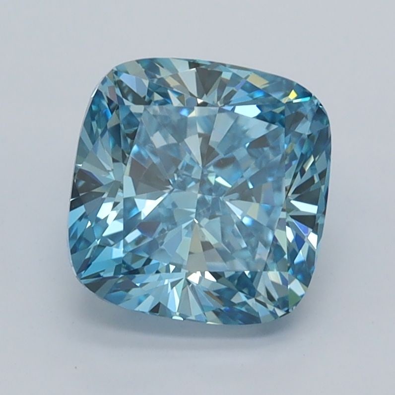 Loose Diamond - CUSHION MODIFIED 2.0ct Fancy Vivid Blue VVS2: Loose Diamond - CUSHION MODIFIED 2.0ct Fancy Vivid Blue VVS2 Source: This is a real non-mined Diamond that has been grown in a lab Shape: CUSHION MODIFIED Carats: 2.0 Color: Fancy Vivid Blue Certifica