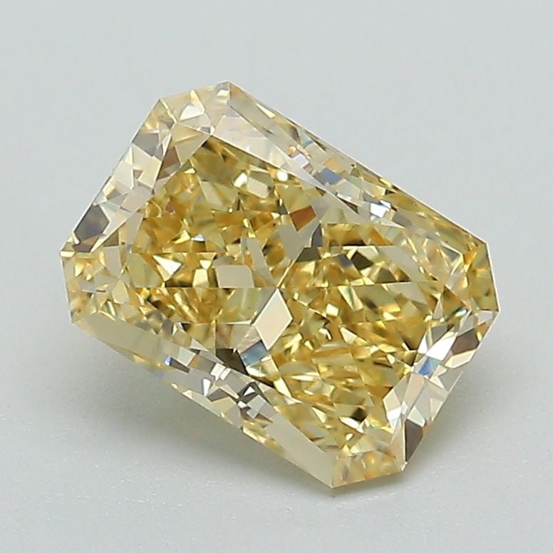 Loose Diamond - RADIANT 1.54ct Fancy Intense Yellow VS1: Loose Diamond - RADIANT 1.54ct Fancy Intense Yellow VS1 Source: This is a real non-mined Diamond that has been grown in a lab Shape: RADIANT Carats: 1.54 Color: Fancy Intense Yellow Certification: IGI