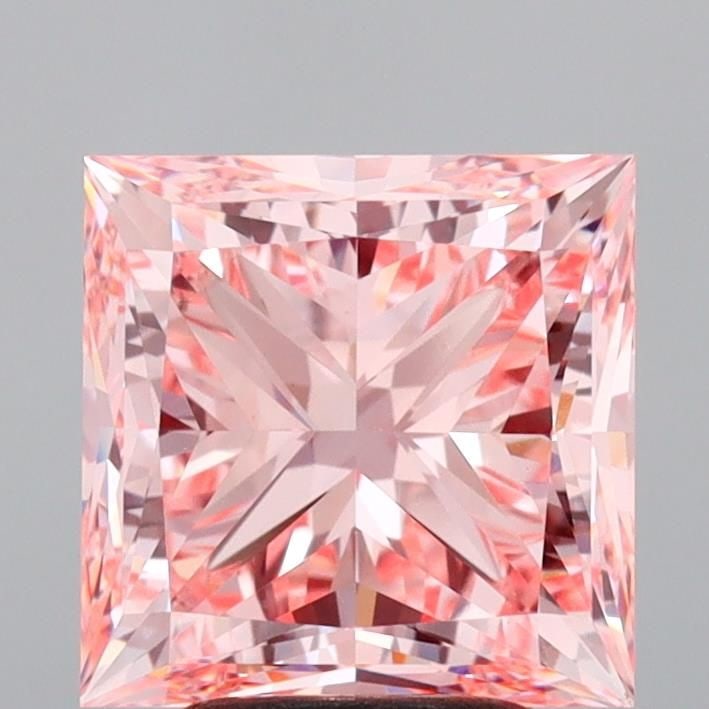 Loose Diamond - PRINCESS 4.51ct Fancy Intense Pink VVS2: Loose Diamond - PRINCESS 4.51ct Fancy Intense Pink VVS2 Source: This is a real non-mined Diamond that has been grown in a lab Shape: PRINCESS Carats: 4.51 Color: Fancy Intense Pink Certification: IGI 