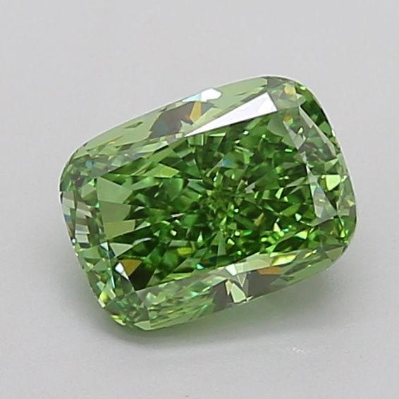Loose Diamond - CUSHION MODIFIED 1.84ct Fancy Vivid Green VS1: Loose Diamond - CUSHION MODIFIED 1.84ct Fancy Vivid Green VS1 Source: This is a real non-mined Diamond that has been grown in a lab Shape: CUSHION MODIFIED Carats: 1.84 Color: Fancy Vivid Green Certif