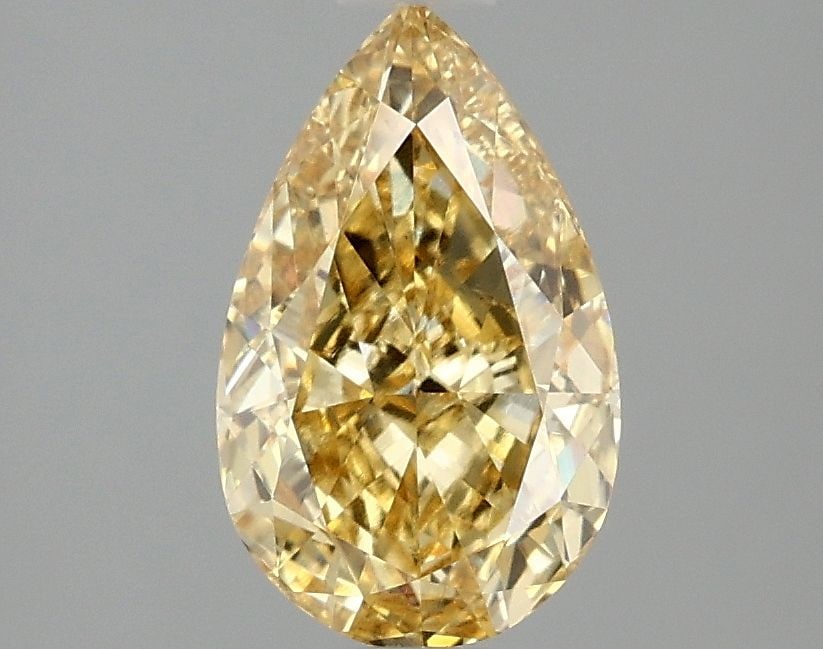 Loose Diamond - PEAR 1.59ct Fancy Intense Yellow VS1: Loose Diamond - PEAR 1.59ct Fancy Intense Yellow VS1 Source: This is a real non-mined Diamond that has been grown in a lab Shape: PEAR Carats: 1.59 Color: Fancy Intense Yellow Certification: IGI Video