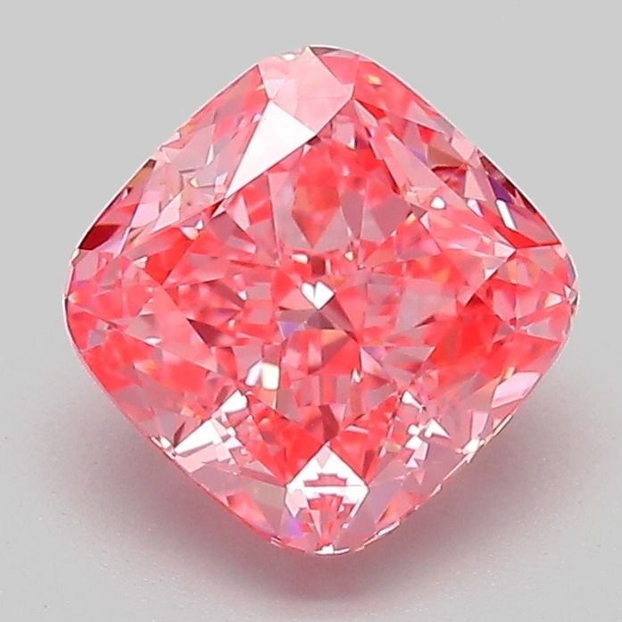 Loose Diamond - CUSHION MODIFIED 2.07ct Fancy Vivid Pink VVS2: Loose Diamond - CUSHION MODIFIED 2.07ct Fancy Vivid Pink VVS2 Source: This is a real non-mined Diamond that has been grown in a lab Shape: CUSHION MODIFIED Carats: 2.07 Color: Fancy Vivid Pink Certifi