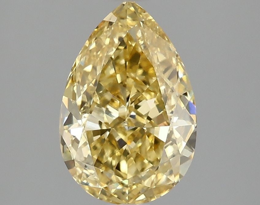 Loose Diamond - PEAR 2.01ct Fancy Intense Yellow VS1: Loose Diamond - PEAR 2.01ct Fancy Intense Yellow VS1 Source: This is a real non-mined Diamond that has been grown in a lab Shape: PEAR Carats: 2.01 Color: Fancy Intense Yellow Certification: IGI Video