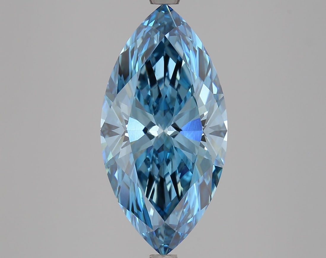 Loose Diamond - MARQUISE 4.35ct Fancy Vivid Blue VVS2: Loose Diamond - MARQUISE 4.35ct Fancy Vivid Blue VVS2 Source: This is a real non-mined Diamond that has been grown in a lab Shape: MARQUISE Carats: 4.35 Color: Fancy Vivid Blue Certification: IGI Vide