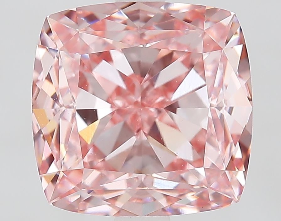 Loose Diamond - CUSHION MODIFIED 4.1ct Fancy Vivid Pink VVS2: Loose Diamond - CUSHION MODIFIED 4.1ct Fancy Vivid Pink VVS2 Source: This is a real non-mined Diamond that has been grown in a lab Shape: CUSHION MODIFIED Carats: 4.1 Color: Fancy Vivid Pink Certifica