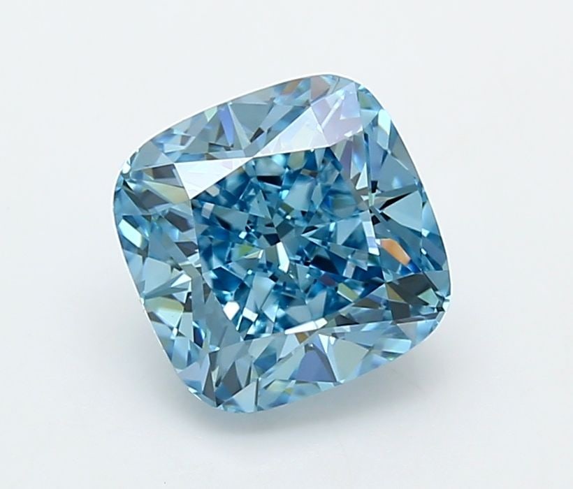 Loose Diamond - CUSHION MODIFIED 3.0ct Fancy Vivid Blue VVS2: Loose Diamond - CUSHION MODIFIED 3.0ct Fancy Vivid Blue VVS2 Source: This is a real non-mined Diamond that has been grown in a lab Shape: CUSHION MODIFIED Carats: 3.0 Color: Fancy Vivid Blue Certifica