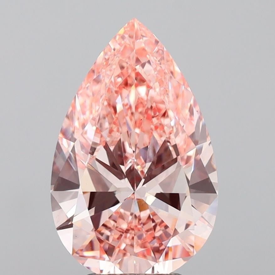 Loose Diamond - PEAR 4.0ct Fancy Intense Pink VS1: Loose Diamond - PEAR 4.0ct Fancy Intense Pink VS1 Source: This is a real non-mined Diamond that has been grown in a lab Shape: PEAR Carats: 4.0 Color: Fancy Intense Pink Certification: IGI Video: