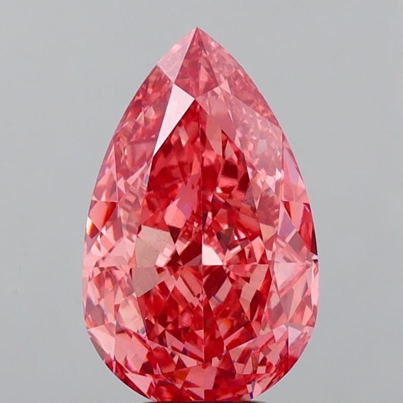 Loose Diamond - PEAR 5.1ct Fancy Vivid Pink VS1: Loose Diamond - PEAR 5.1ct Fancy Vivid Pink VS1 Source: This is a real non-mined Diamond that has been grown in a lab Shape: PEAR Carats: 5.1 Color: Fancy Vivid Pink Certification: IGI Video: Video