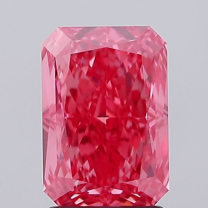 Loose Diamond - RADIANT 2.04ct Fancy Vivid Pink VVS2: Loose Diamond - RADIANT 2.04ct Fancy Vivid Pink VVS2 Source: This is a real non-mined Diamond that has been grown in a lab Shape: RADIANT Carats: 2.04 Color: Fancy Vivid Pink Certification: IGI Video: