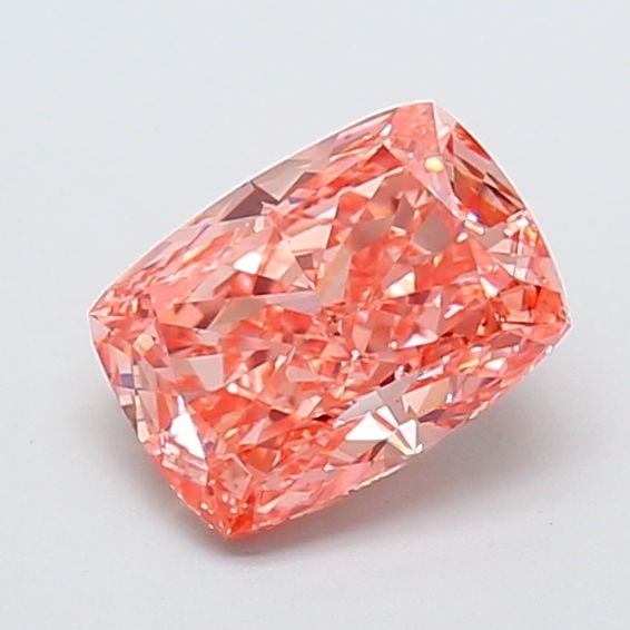 Loose Diamond - CUSHION MODIFIED 2.03ct Fancy Intense Orangey Pink VS1: Loose Diamond - CUSHION MODIFIED 2.03ct Fancy Intense Orangey Pink VS1 Source: This is a real non-mined Diamond that has been grown in a lab Shape: CUSHION MODIFIED Carats: 2.03 Color: Fancy Intense O