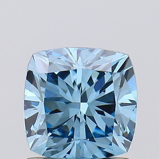 Loose Diamond - CUSHION MODIFIED 1.03ct Fancy Vivid Blue VVS2: Loose Diamond - CUSHION MODIFIED 1.03ct Fancy Vivid Blue VVS2 Source: This is a real non-mined Diamond that has been grown in a lab Shape: CUSHION MODIFIED Carats: 1.03 Color: Fancy Vivid Blue Certifi