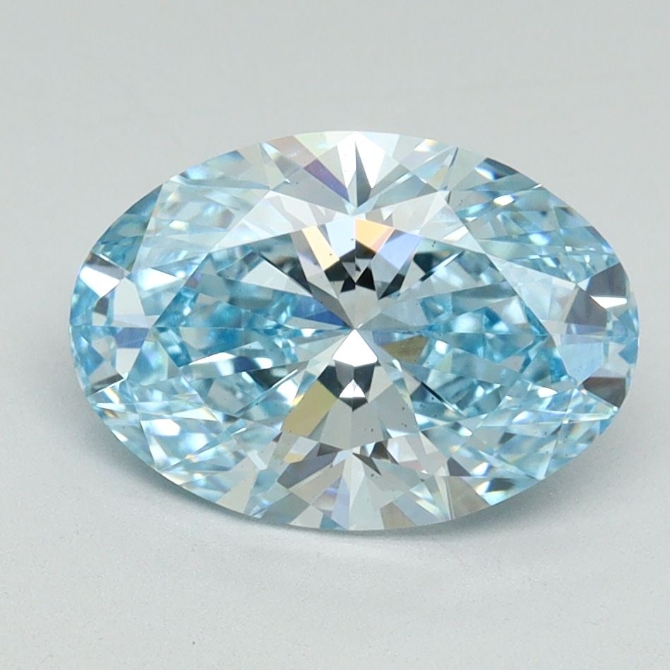 Loose Diamond - OVAL 2.36ct Fancy Vivid Blue VS1: Loose Diamond - OVAL 2.36ct Fancy Vivid Blue VS1 Source: This is a real non-mined Diamond that has been grown in a lab Shape: OVAL Carats: 2.36 Color: Fancy Vivid Blue Certification: IGI Video: