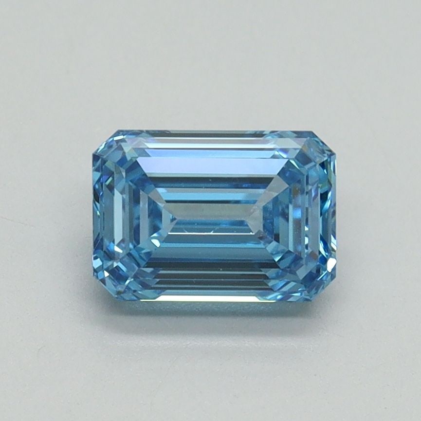Loose Diamond - EMERALD 1.04ct Fancy Vivid Blue VVS2: Loose Diamond - EMERALD 1.04ct Fancy Vivid Blue VVS2 Source: This is a real non-mined Diamond that has been grown in a lab Shape: EMERALD Carats: 1.04 Color: Fancy Vivid Blue Certification: IGI Video: