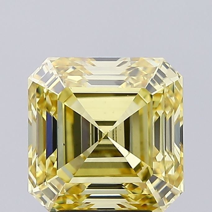 Loose Diamond - ASSCHER 4.22ct Fancy Intense Yellow VS2: Loose Diamond - ASSCHER 4.22ct Fancy Intense Yellow VS2 Source: This is a real non-mined Diamond that has been grown in a lab Shape: ASSCHER Carats: 4.22 Color: Fancy Intense Yellow Certification: IGI