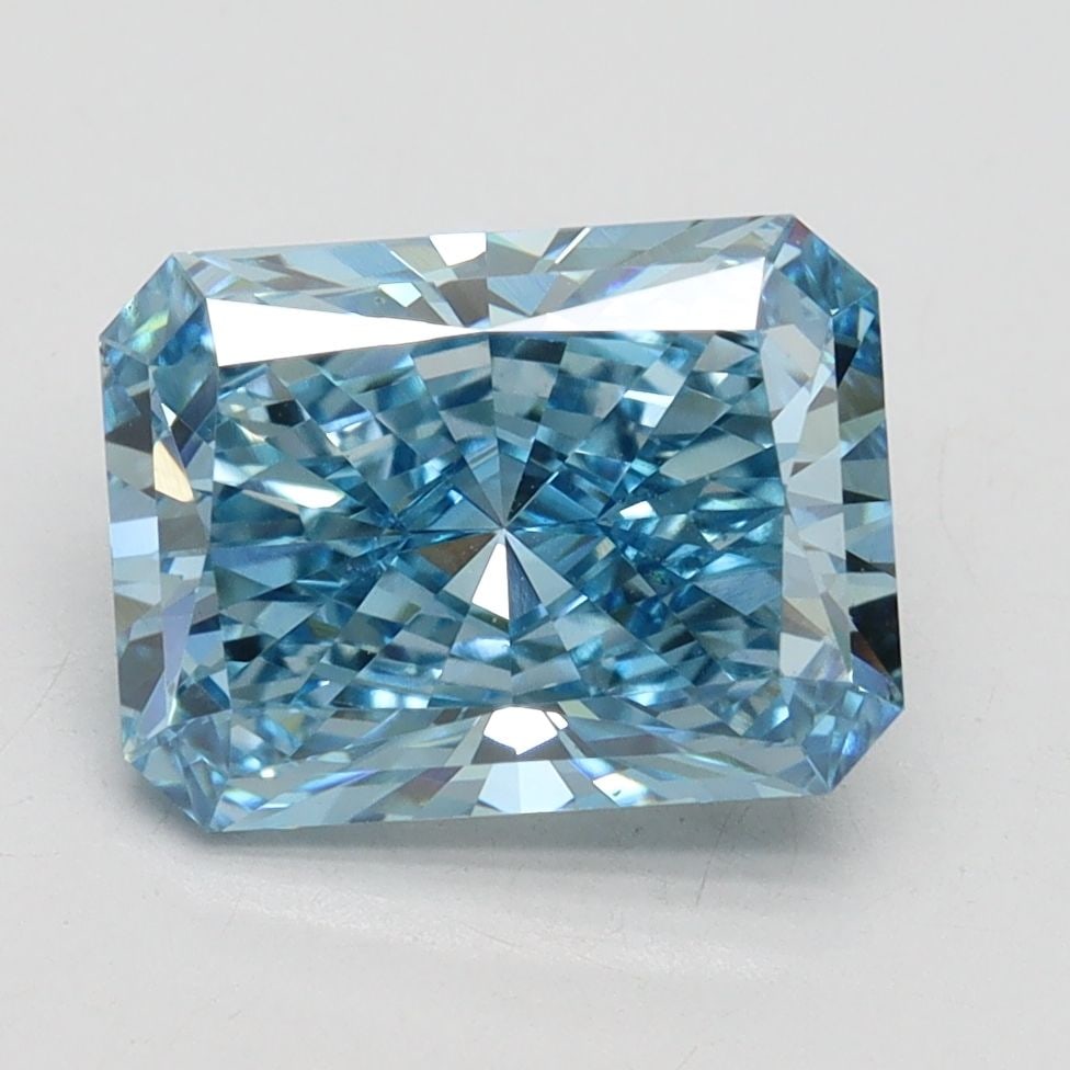 Loose Diamond - RADIANT 2.89ct Fancy Vivid Blue VS1: Loose Diamond - RADIANT 2.89ct Fancy Vivid Blue VS1 Source: This is a real non-mined Diamond that has been grown in a lab Shape: RADIANT Carats: 2.89 Color: Fancy Vivid Blue Certification: IGI Video: